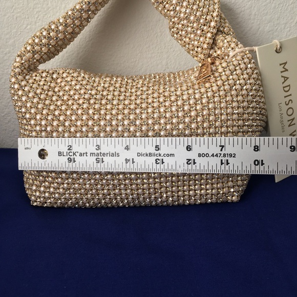Madison West Crystal Pearl Knot Handbag - Picture 7 of 15